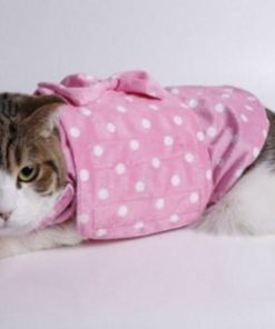 Alternative view of Cotton Knot Dot Pattern Warm Cat Clothes