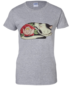 Sleeping Tattooed Cat T-shirt